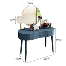 YaGFeng Dressing Table Sgabello Trucco Cassetto del Tavolo Specchio Cuscino Sollevatore Makeup Ragazza È Facile da Montare Quattro Colori per Camera Trucco Gioielleria Bagagli