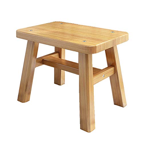Mobili per la casa e giardino Sgabello piccolo di bambù丨Sgabello da bagno丨Panca in legno丨Sgabello quadrato piccolo di cartone animato丨Panca scarpa cambiata丨Sgabello da pesca丨Sgabello quadrato Ottomani