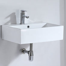 Eridanus Serie Monterosso, Lavabo di Ceramica Bianco Lusso Lavandino Lavello Lavamano Lavabo da Appoggio Rettangolare Quadrato Bacinella Lavandino Lavello per Bagno Casa Bidet Lavabo con Troppopieno