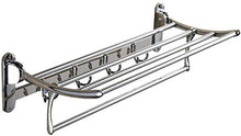 Bollitore creatività Acciaio Inossidabile Towel Rack WC Pieghevole portasciugamani Bagno Hardware Bagno Ciondolo Albergo Multi-Funzione Rack Argento XMJ (Size : 50cm Long 4 Hook)
