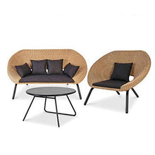 Set di mobili Portico per Patio, Balcone Divano Leisure Three Piece Suit Mobili da Giardino Courtyard all'aperto Cattan Sedia Rattan Sofacing Combinazione