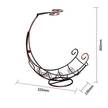 AndyJerzy Esposizione del Supporto del Vino Supporto per Bicchiere da Vino in Ferro battuto con Forma di Vetro. Confezione da 2 Pezzi