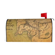 Lord Of The Ring Map - Copertura magnetica per cassetta postale con mappa, design unico, per giardino, giardino, cortile, dimensioni standard, 53 x 45 cm