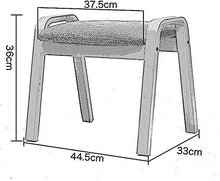 QI-shanping Tempo Libero Poggiapiedi poggiapiedi for Il Divano Living Room, Gambe in Legno Imbottito Panca Cambio di Scarpe Sgabello con 4 Gambe e Copertina in Lino Rimovibile (Color : A)