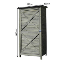 Wiltec Armadio per Giardino Esterno a un'anta Legno Verde Tenue 69,5x52x142 cm Capanno degli Attrezzi