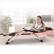 Generic Brands Sedia Pieghevole utile/Letto Pieghevole Sedia di Design in Alluminio Portatile Casual Moderna Nera