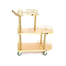 YIN YIN Carrello per Ripiani Carrello portaoggetti Hotel Restaurant Carrello portaoggetti Mobile di Grande capacità Rosso Titanio 2 Colori 81X40X81CM Carrello a rulli (Color : B)