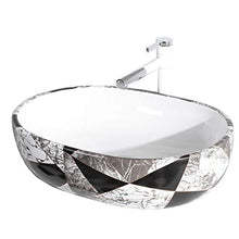 Lavandini bagno Lavelli da Bagno Lavabo in Ceramica Semplice Bagno Vanità Regalo in Stile Grigio Bianco e Nero (Color : Bianca, Size : 59.5x42.5x16cm)