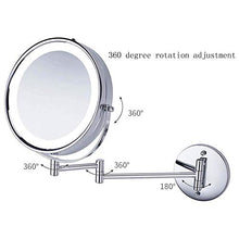 Specchio Per Il Trucco Specchi Specchio Da Barba Con Luce A Led / Specchio Da Bagno / Specchio Da Trucco / Ingrandimento 5X (8,5 Pollici) Di Diametro Specchio Girevole A Doppia Faccia Specchio Per Tru