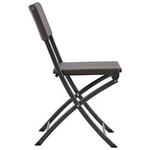 vidaXL 2X Sedie da Giardino Pieghevoli HDPE e Rattan Marrone Seduta Seggiole