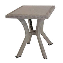 DIMAPLAST Tavolo Tavolino Rattan da Giardino Esterno 79x79x72 cm Tortora Figaro