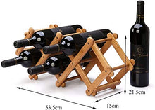 Classico Wine Rack Semplice Legno Desktop Color Stile Europeo Liscio e Robusto Forte e Stabile portante Durevole Wave Shape immagazzinaggio Pieghevole 5 Bottiglie di Vino Rosso