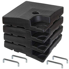 BB Sport Peso dello ombrellone Base per Parasole per ombrellone a baccio - Nero 90 Litri / 120 kg - Possono Essere riempiti con Acqua o Sabbia