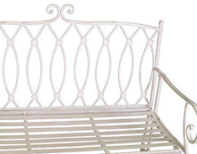 giordano shop Panchina 2 Posti da Giardino 104x55x95,5 cm in Metallo Ragusa Bianca