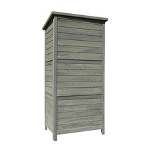 Wiltec Armadio per Giardino Esterno a un'anta Legno Verde Tenue 69,5x52x142 cm Capanno degli Attrezzi
