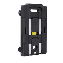 YOPOTIKA Carrello pieghevole in alluminio con ruote da 2 pollici, colore: nero