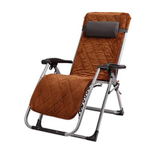 Sywlwxkq Sedia Relax da Ufficio in Balcone Sedie reclinabili Relax Marroni Sedie a gravità Zero Sedie a Sdraio Lettino Pieghevole Sedia da Giardino reclinabile ad altissima Larghezza con cu