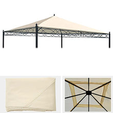 Mendler Telo di Ricambio Copertura Tetto per Gazebo Cadice Poliestere 4x4m Avorio