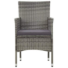 Festnight 5 pz Salottino in Rattan Set Divani da Giardino con Cuscini 2 Divano a 2 Posti/3 Posti +2 Poltrone e 1 Tavolino Colore Grigio Arredamento Giardino