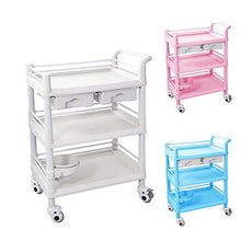 Carrello Medico in ABS A Tre Strati/Carrello Multifunzionale per Assemblaggio/Carrelli per Attrezzature di Laboratorio Medico/Veicoli per Strumenti di Cambio, Carico 50 kg