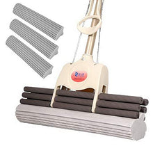 SSAYY Spray Mop Spremere Mop di Cotone per Colla per Uso Domestico/Impugnatura in Spugna Tampone/Aste in Acciaio Inossidabile Mop per Aspirazione Domestica