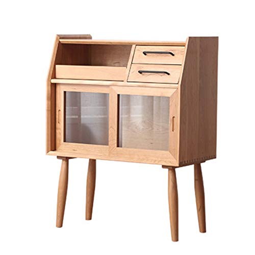 YLiansong-home Cassettiera Ingresso Locker Corridoio Soggiorno cassetto Locker Kitchen Cabinet Credenza Utility Locker credenza in Legno (Color : Brown, Size : 100.7x40x80cm)