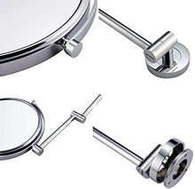 QAZW Specchi da Bagno con Ingrandimento 10x, Specchi da Bagno con Ingrandimento a Doppia Faccia, 360 °,Silver-6in-5X