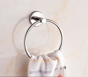 MBYW Portasciugamani Moderno Portasciugamani Elegante per Il Creativo Anello portasciugamani in Acciaio Inox Rotondo portasciugamani Bagno Singola Asta Asciugamano Bagno Pendente Appeso Anello