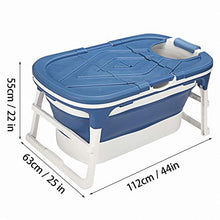 JFIOSD Vasca da Bagno Portatile per Adulti,Animale Vasca Pieghevole Freestanding con Copertura Termica/Borsa Portaoggetti