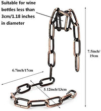 Jilyemy, portabottiglie di vino magico, catena galleggiante in acciaio, porta bottiglie in aria e bronzo.