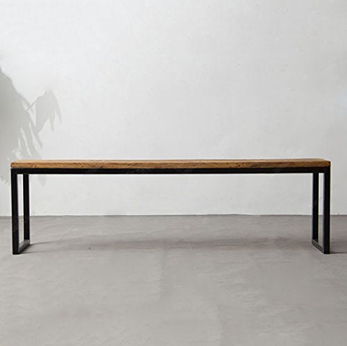 Stores Panca, Panca in Ferro battuto Loft, Sgabello da Palestra retrò in Legno, sgabelli, Panca per Cambio Ingresso per Negozio (4 Dimensioni) (Dimensioni : 120 * 30 * 45cn)