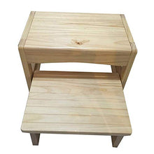 AJH Sgabello per Bambini Sgabello Osman Sgabello ascendente in Legno massello Sgabello con Scala Sgabello Antiscivolo per Bagno Poggiapiedi Poggiapiedi Sgabello a Due gradini