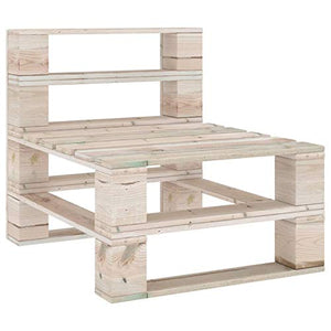Tidyard Divano Centrale da Giardino su Pallet Legno di Pino Impregnato,Set da Giardino,per Esterno, Balcone, Giardino