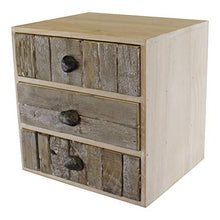 HoitoDeals - Cassettiera a 3 cassetti effetto legno con manici in ciottoli, per riporre oggetti