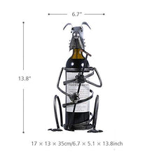 LHQ-HQ Decorazioni di Arte del mestiere casa Vino Vivente Cane Camera cremagliera battuto Vino Ferro Stand di Esposizione Metallo