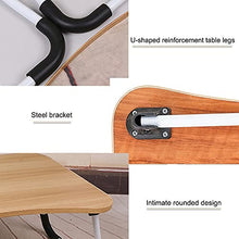 Tavoli da picnic Tavolo pieghevole, supporto per laptop Pieghevole regolabile Supporto da tavolo Studio Scrivania in legno Pieghevole da tavolo Pieghevole Scrivania per letto Tea Tè Tavolo da portata