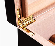 DPLQX sigari armadi, con igrometro e umidificatore Versatilità humidor per sigari ammezzati Durevole Buona Tenuta, humidor per sigari adorini,Black_295x247x112mm/12x10x4in