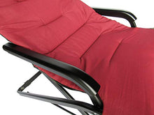 Metalfar Sedia Sdraio dondolina Imbottita Comfort Luxury con bracciolo in Legno Color Bordeaux
