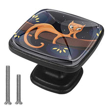 Ramo di gatto Pomelli per Porta Set di 4 Pomelli per Mobili Manopole per Cassetti Cucina Armadio Vetro