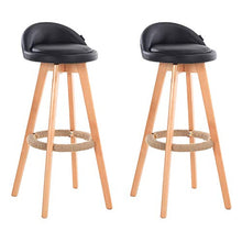 bdb Set di 2 Sgabelli da Bar for La Casa ， Sgabello Alto da Cucina Moderno con Superficie della Sedia in Pelle Bovina ， Sedie da Bar Girevoli A 360 ° mobilia (Colore : Black-Chair Frame 2-80cm)