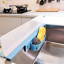 Felenny Paraspruzzi per Lavello Paraspruzzi d'Acqua con Cestello Scolapiatti Staccabile Bordo di Protezione in Plastica Ventose Resistenti Adatte per Lavello del Bagno della Cucina