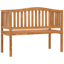 FAMIROSA Panchina da Giardino 120 cm in Legno Massello di Teak