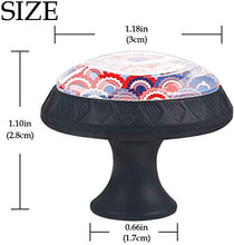 Modello rosso blu bianco della squama del pesce bianco Pomelli per Porta Set di 4 Pomelli per Mobili Manopole per Cassetti Cucina Armadio Vetro
