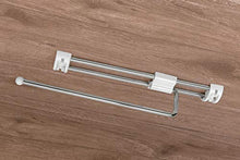 Gedotec Porta asciugamani | ANNA | Porta strofinacci a 1 braccio – Metallo cromato lucido | 1 pezzo | Estrattore asciugamani estraibile | asta con lunghezza 300 mm - braccio singolo bianco
