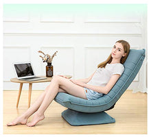 HongTeng Divani Piccolo sofà Girevole Comodo Casuale Salotto Pigro Camera da Letto Soggiorno Semplice Moderno Cuscino Spesso 65 × 82 cm (Color : Light Blue)