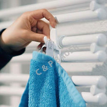 Set 6 pezzi Scaldasciugamani - Gancio Scaldasalviette Universale Portasciugamani per Asciugamani da bagno - colore bianco