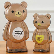 Greatangle Salvadanaio Trasparente Salvadanaio Salvadanaio in plastica Salvadanaio Cassaforte Caramelle Decorazioni per la casa Regalo per Bambini Orso Bruno