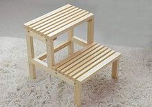 QIQIDEDIAN - Scaletta in legno massiccio, sgabello multifunzione, sgabelli da bagno, sgabelli