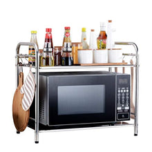 LYM &ripiano di stoccaggio Scaffale da Cucina Scaffale for Forno a microonde in Acciaio Inossidabile Forniture for Cucina unità di scaffalature ripiano Multifunzione Scaffale di Finitura