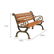 GaoF per Uso Domestico Mobili da Giardino Portico Panchina da Giardino Panchina da Parco Poltrone da Esterno, Gambe in ghisa e Legno, panchina in Ferro con Schienale e braccioli